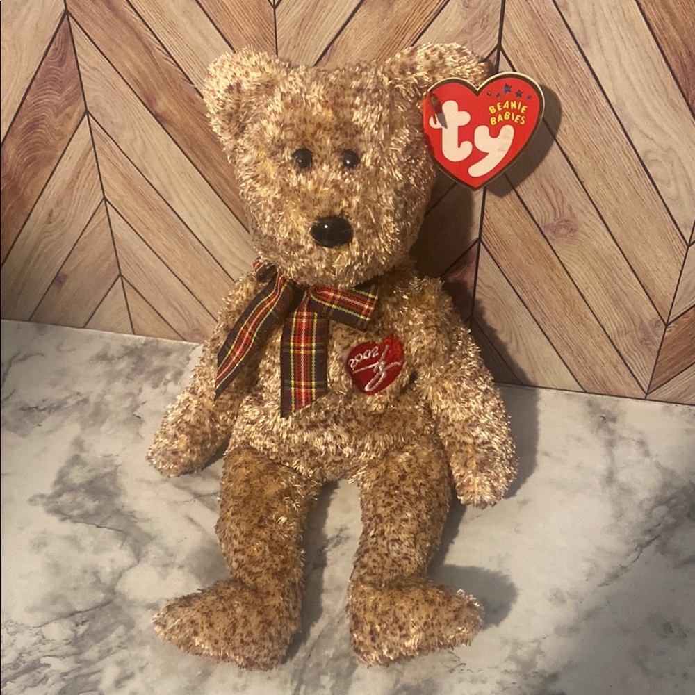 2002 Signature TY Beanie Babies Brown Teddy Bear